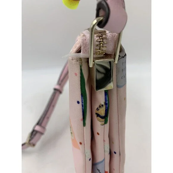 Kate Spade Triple Gusset Crossbody DOWN CHAMPAGNE NWT Blemished - Picture 13 of 13